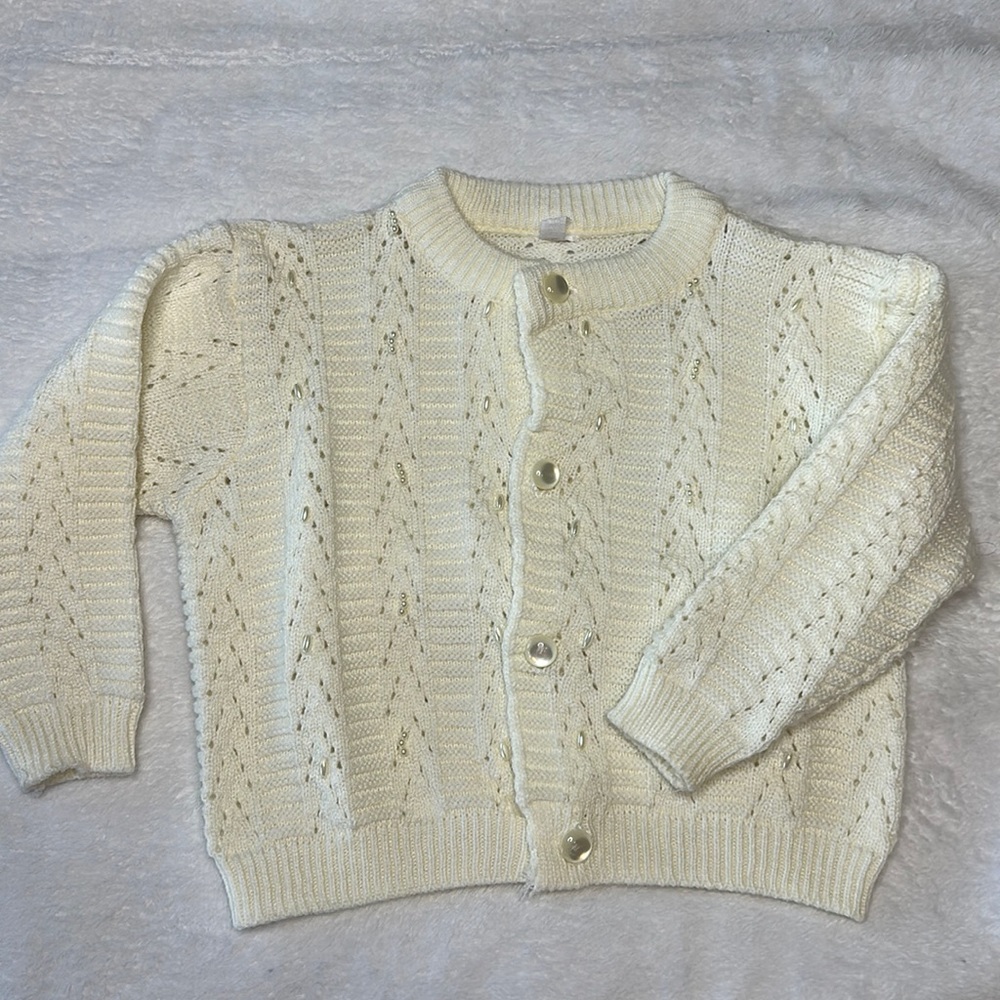 👶🏻Baby Off white Cardigan Made in Mexico Size 2